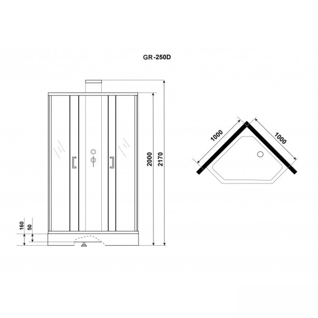 Душевая кабина Niagara GR250D