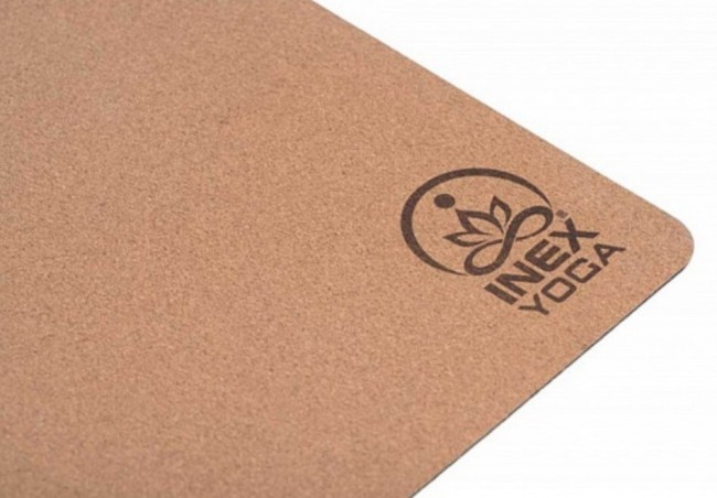 Коврик для йоги из пробки INEX Cork Yoga Mat 183 x 61 x 0,4 см, логотип