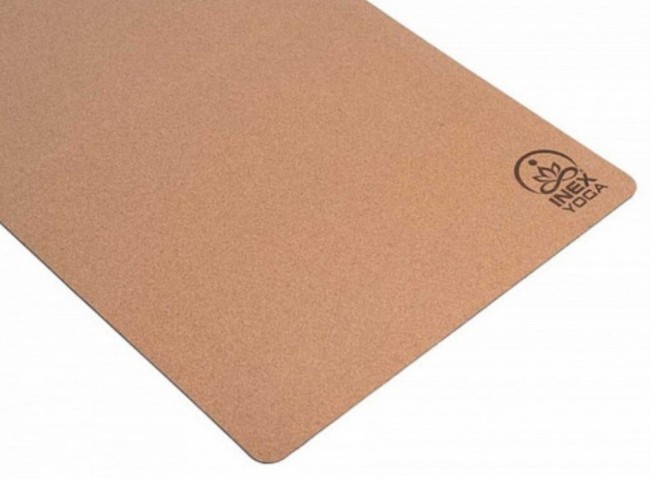 Коврик для йоги из пробки INEX Cork Yoga Mat 183 x 61 x 0,4 см, логотип