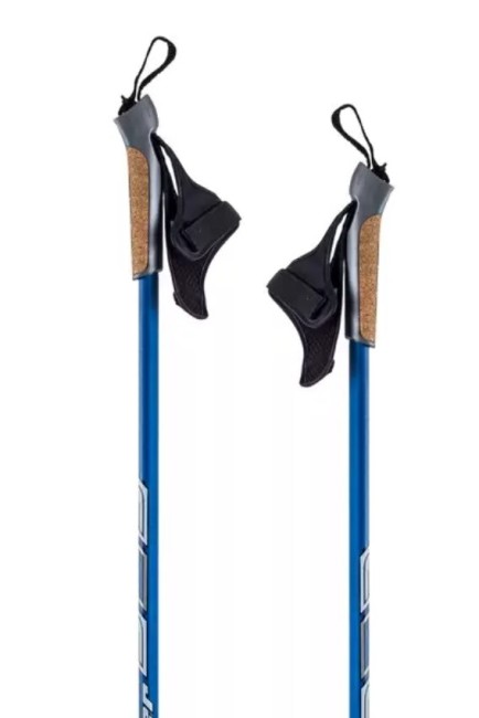 Лыжные палки STC 145 Cyber Blue деколь гибрид 60/40 Лыжные палки STC 145 Cyber Blue деколь гибрид 60/40