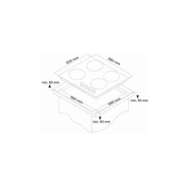 Встраиваемая электрическая варочная панель Simfer H60E04M011 Встраиваемая электрическая варочная панель Simfer H60E04M011