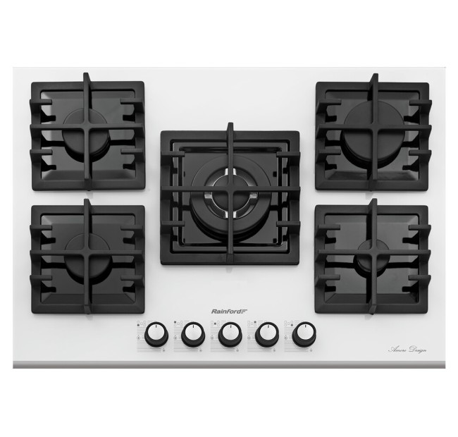 Встраиваемая газовая варочная панель Rainford RBН 4755 BFW White