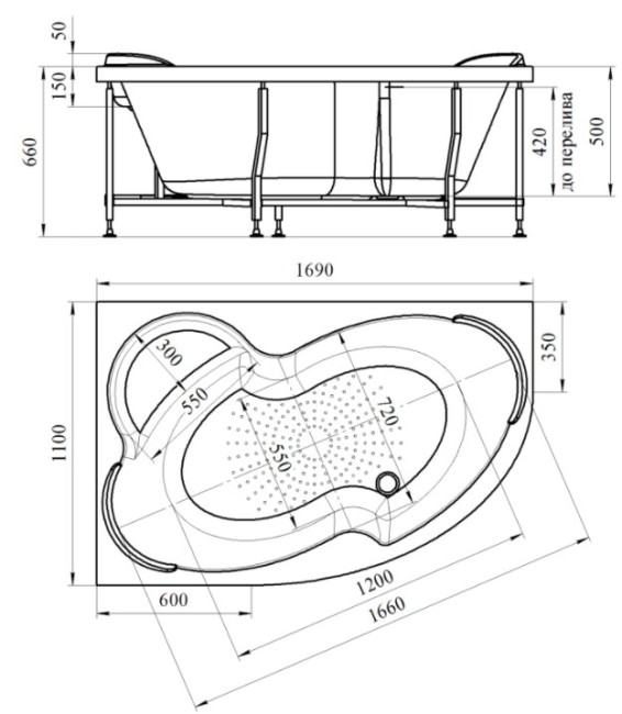 Акриловая ванна Radomir Vannesa Ирма 2-01-0-1-1-217