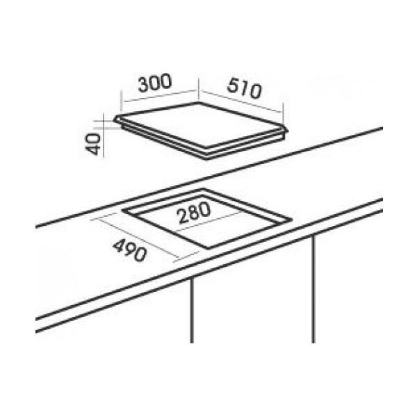 Встраиваемая газовая варочная панель MBS PG-303