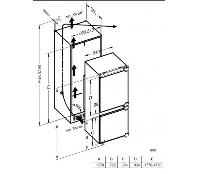 Встраиваемый холодильник Schaub Lorenz SLUE235W4