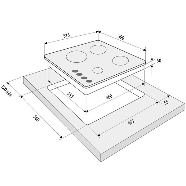 Встраиваемая газовая варочная панель Fornelli PGT 60 Calore WH Встраиваемая газовая варочная панель Fornelli PGT 60 Calore WH
