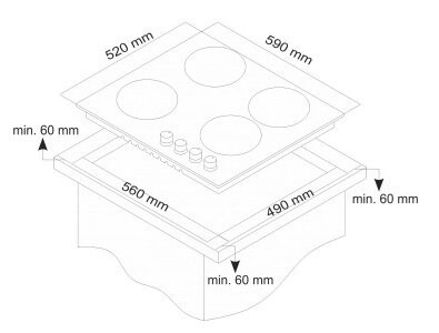 Встраиваемая электрическая варочная панель Simfer H60D14B011