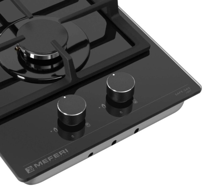 Встраиваемая газовая варочная панель Meferi MGH302BK GLASS Light Встраиваемая газовая варочная панель Meferi MGH302BK GLASS Light