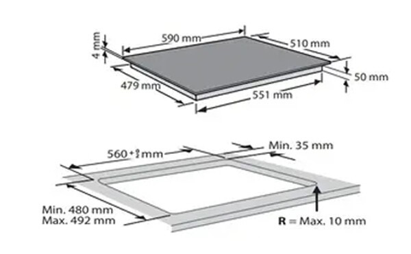 Встраиваемая индукционная варочная панель Whirlpool WL S2760 BF S