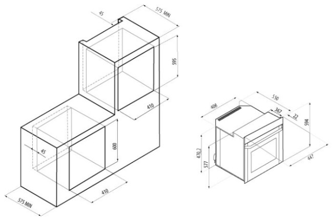 Встраиваемый электрический духовой шкаф Fornelli FEA 45 Sonata