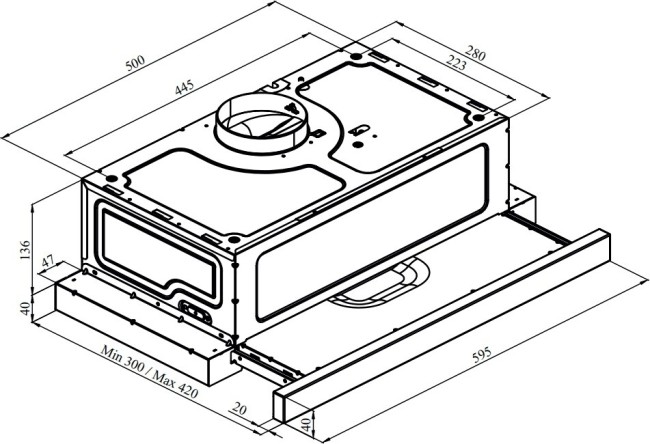 Встраиваемая вытяжка Darina Smart M 606 B Встраиваемая вытяжка Darina Smart M 606 B