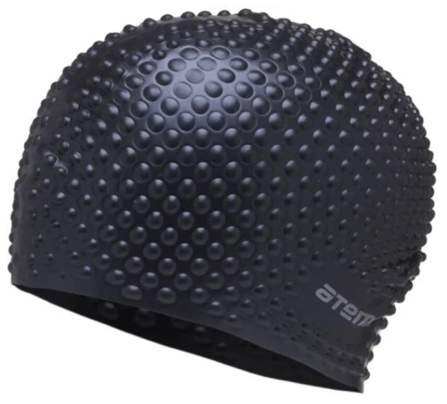 Шапочка для плавания Atemi BS20, силикон (бабл), черный