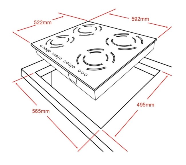 Встраиваемая электрическая варочная панель Ginzzu HCI-479