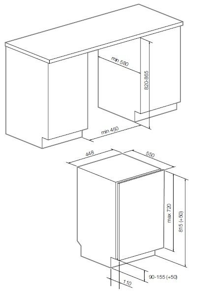 Встраиваемая посудомоечная машина Graude Comfort VG 45.2 S