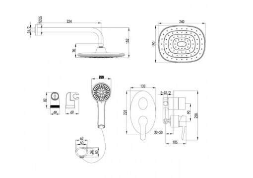 Смеситель для душа Lemark Atlantis LM3229C хром