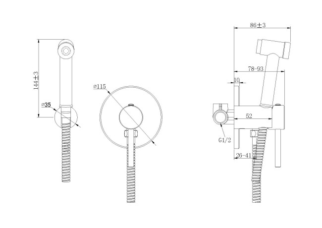 Гигиенический душ Artik Scandi 9030B