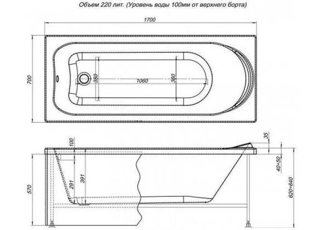 Ванна акриловая Aquanet NORD 170*70 (NEW) (242331) Ванна акриловая Aquanet NORD 170*70 (NEW) (242331)