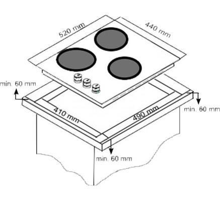Встраиваемая газовая варочная панель Simfer H45V30M411