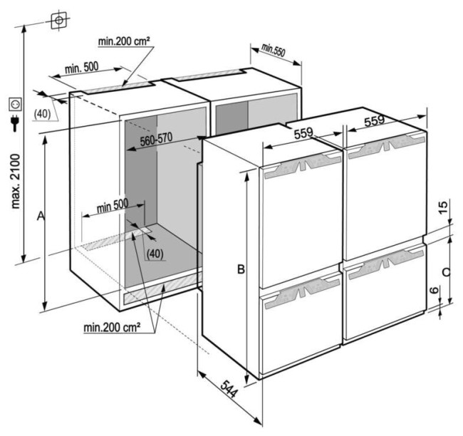 Встраиваемый холодильник Liebherr SBS 66I2