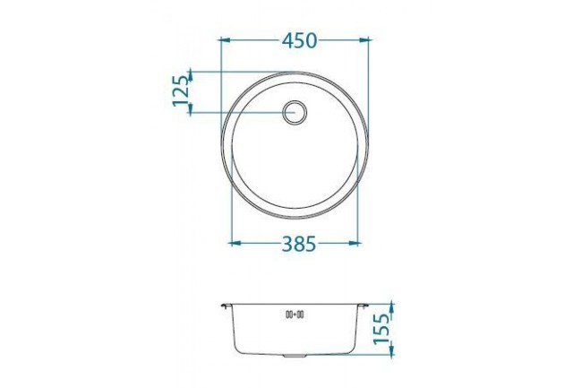 Кухонная мойка Alveus FORM 10 NAT-60 FI 450 1X (1008987)