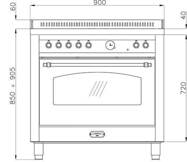 Газовая плита Lofra PBPG 96 GVT Газовая плита Lofra PBPG 96 GVT