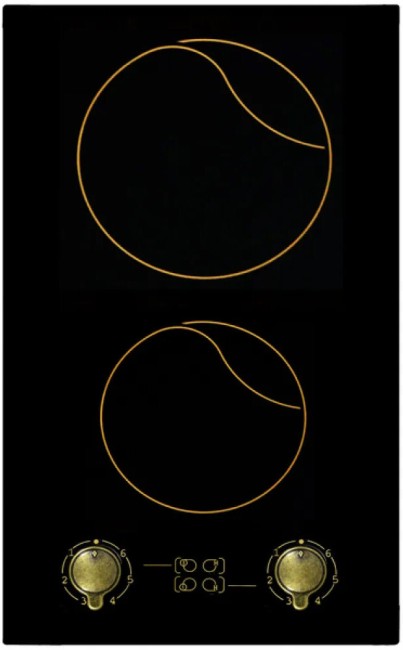 Встраиваемая электрическая варочная панель Лысьва ПЭВ 20С черный/бронза