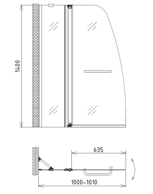 Душевая шторка Gemy S03201