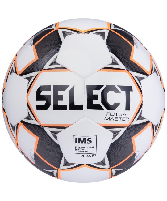 Мяч футзальный Select Futsal Master IMS 852508 №4 (1/15) белый/оранжевый/черный Мяч футзальный Select Futsal Master IMS 852508 №4 (1/15) белый/оранжевый/черный