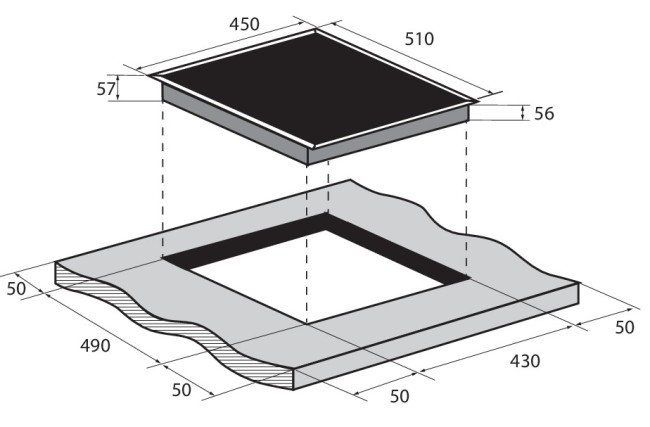 Встраиваемая индукционная варочная панель Zugel ZIH454B Встраиваемая индукционная варочная панель Zugel ZIH454B