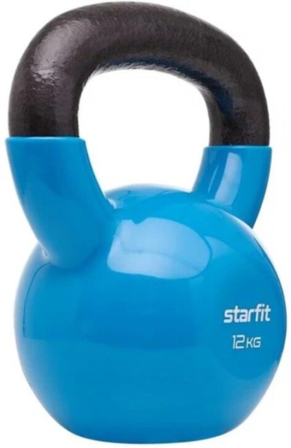 Гиря виниловая Starfit DB-401 12 кг, синий Гиря виниловая Starfit DB-401 12 кг, синий