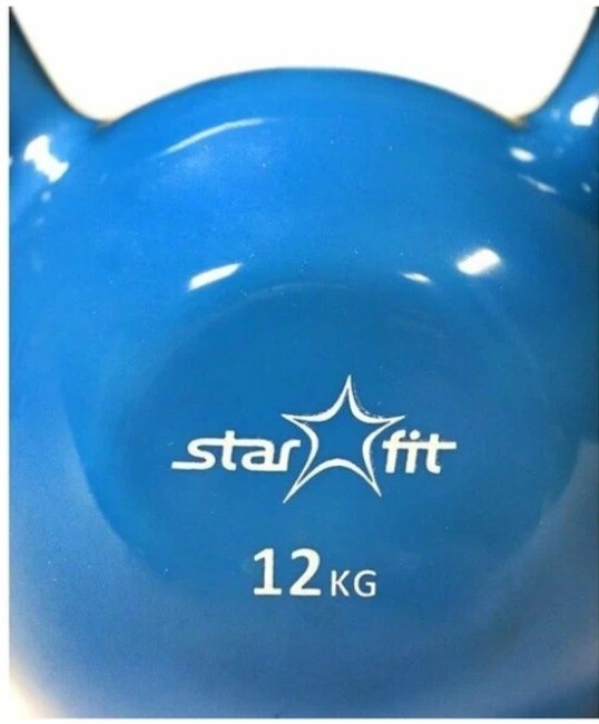 Гиря виниловая Starfit DB-401 12 кг, синий Гиря виниловая Starfit DB-401 12 кг, синий
