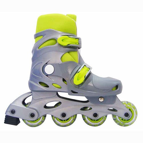 Роликовые коньки Action серый/салатовый 31-34 (PW-120-3)
