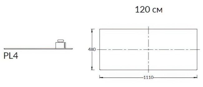 Столешница Kerama Marazzi Про Дабл антрацит PL4.DD500600R\120 Столешница Kerama Marazzi Про Дабл антрацит PL4.DD500600R\120