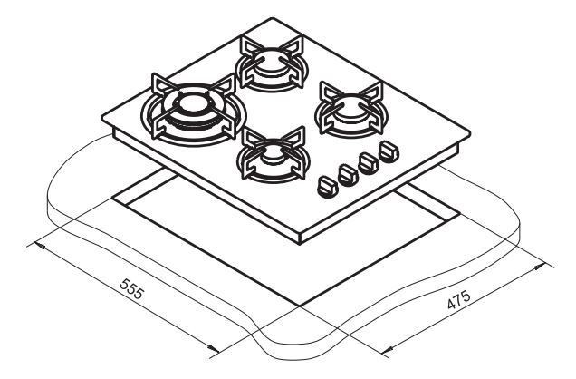 Встраиваемая газовая варочная панель Darina 1T18 BGM341 11 BG