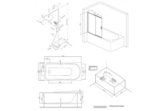 Акриловая ванна AM.PM Like (W80ASET-170SL) Акриловая ванна AM.PM Like (W80ASET-170SL)
