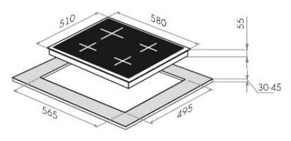 Встраиваемая газовая варочная панель Maunfeld CGHE 64.3EW/G Встраиваемая газовая варочная панель Maunfeld CGHE 64.3EW/G