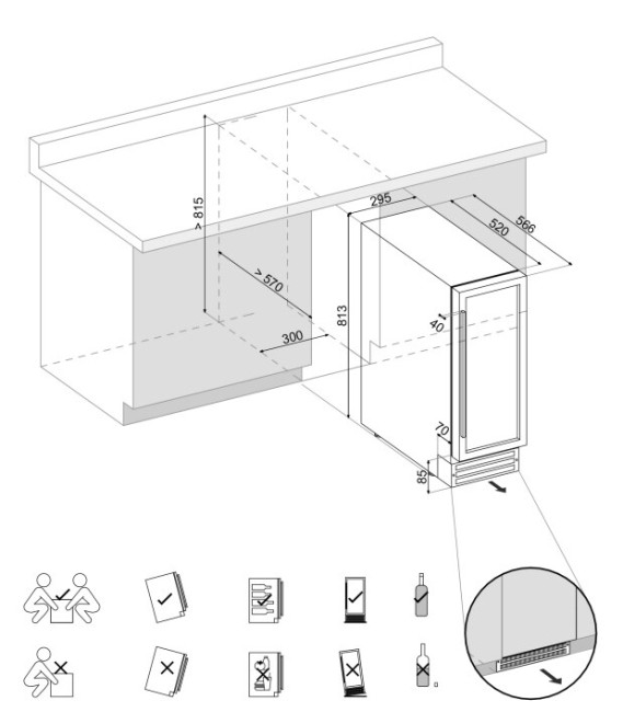 Винный шкаф Dunavox DAU-19.58SS Винный шкаф Dunavox DAU-19.58SS