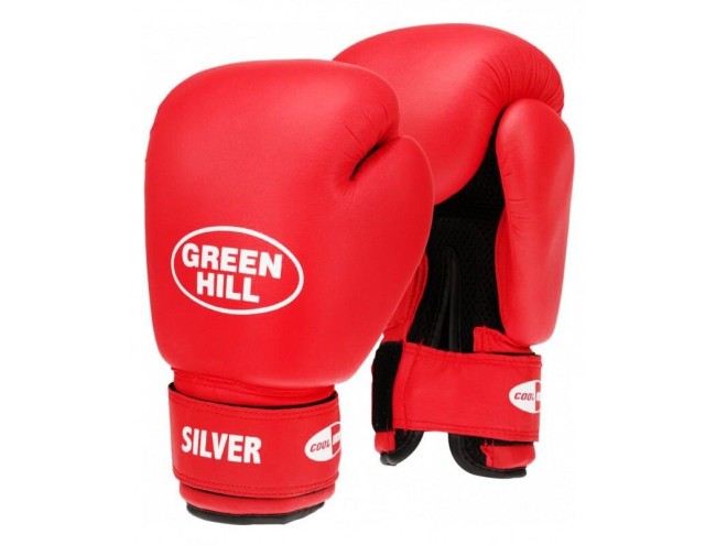 Перчатки боксерские Green Hill Silver BGS-2039 8oz красный