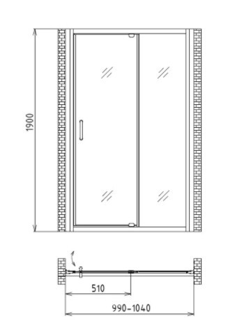 Душевая дверь Gemy Sunny Bay S28191A Душевая дверь Gemy Sunny Bay S28191A