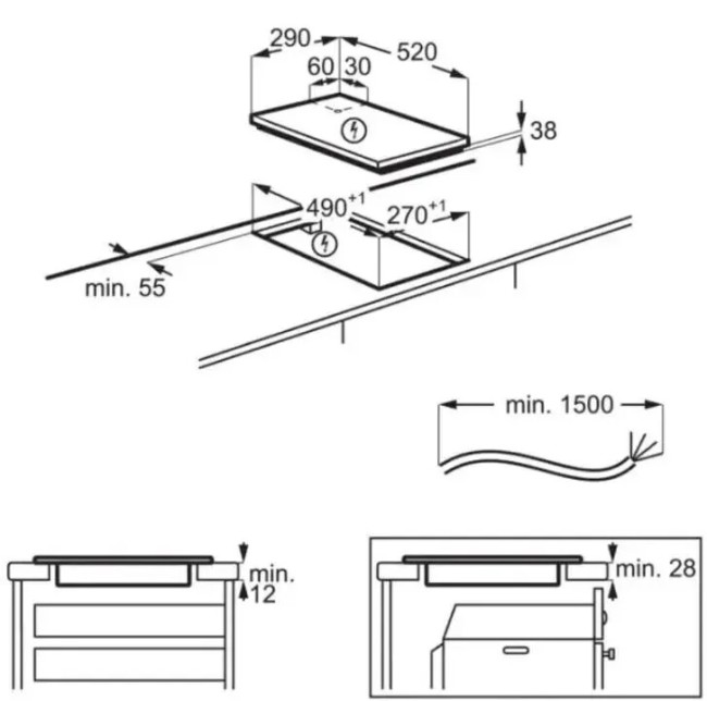 Встраиваемая электрическая варочная панель AEG HRB32310CB Встраиваемая электрическая варочная панель AEG HRB32310CB