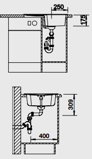 Комплект Blanco Enos 40 S жасмин + Mida жасмин