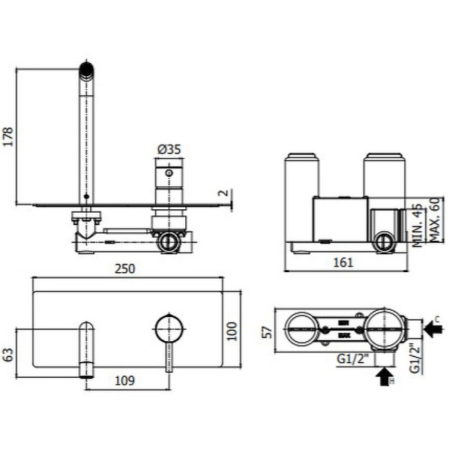 Смеситель для раковины Paffoni LIG105CR Смеситель для раковины Paffoni LIG105CR