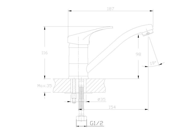 Смеситель для раковины Haiba HB4513