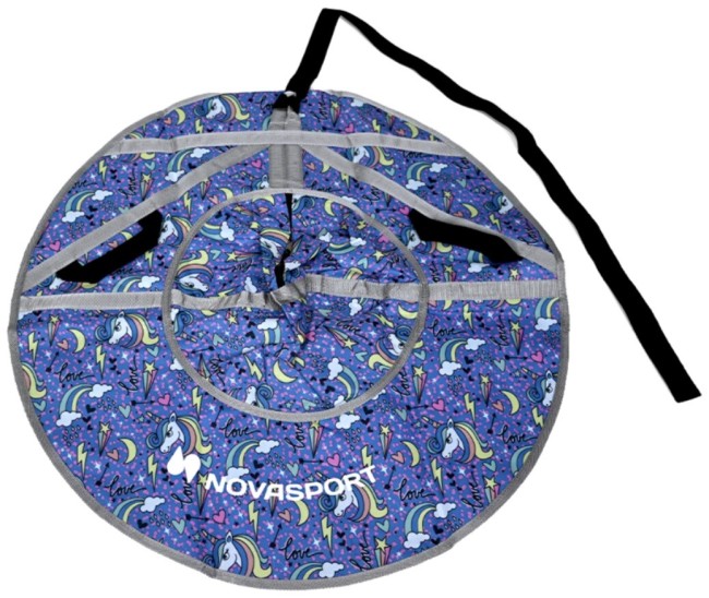 Тюбинг NovaSport CH030.090 серый/единороги (без камеры) Тюбинг NovaSport CH030.090 серый/единороги (без камеры)