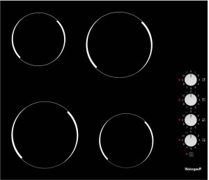 Встраиваемая электрическая варочная панель Weissgauff HV 640 BK Встраиваемая электрическая варочная панель Weissgauff HV 640 BK