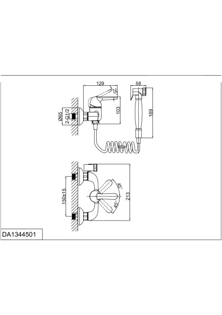 Гигиенический душ D&K Rhein Ambrosius DA1344501 Гигиенический душ D&K Rhein Ambrosius DA1344501