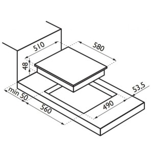 Встраиваемая индукционная варочная панель Ardesia PI 58 F