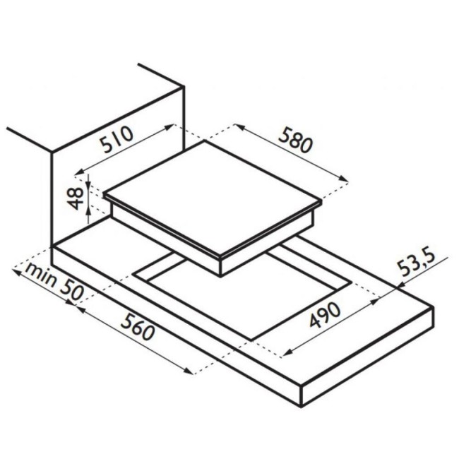 Встраиваемая индукционная варочная панель Ardesia PI 58 F