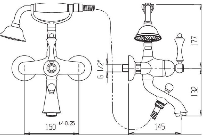 Смеситель на борт ванны Cezares (MARGOT-PBV-01-Bi) хром Смеситель на борт ванны Cezares (MARGOT-PBV-01-Bi) хром