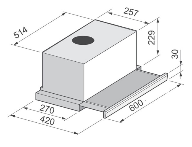 Встраиваемая вытяжка Korting KHP 6771 GN Встраиваемая вытяжка Korting KHP 6771 GN